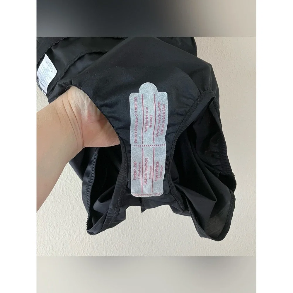 LANDS' END SlenderSuit One Piece Swimsuit 6P NEW Skirted Low Leg UPF Black Beach